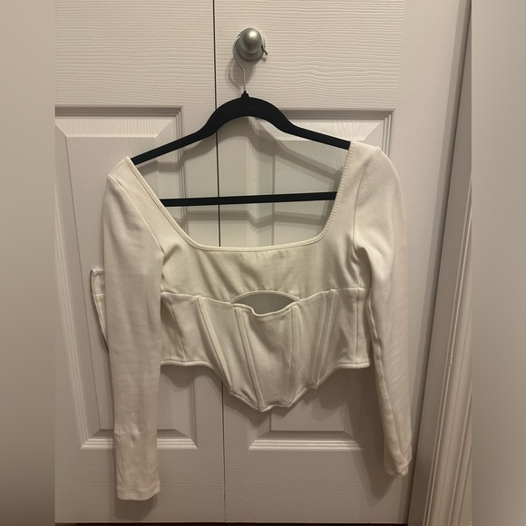 Atoir Alpha Crop Top in White - Picture 6 of 7